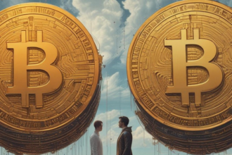 cover image of bitcoin halving 2024 INTO 2 bitcoin coins